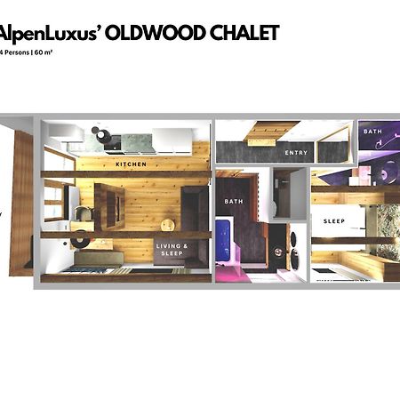 Oldwood Chalet - Balcony & Car Park By Alpenluxus Appartements フューゲン エクステリア 写真